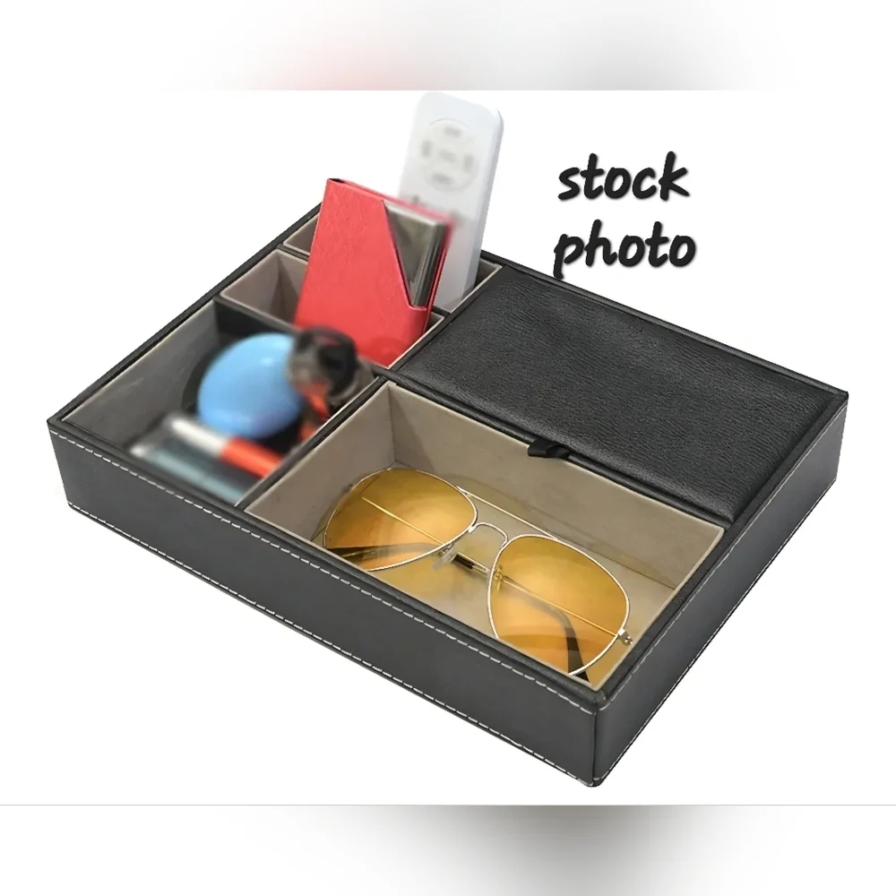 Grandstar Organizer Men's Valet Desk Dresser Storage Box